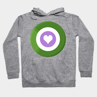 Pride Shield - Genderqueer Flag Hoodie